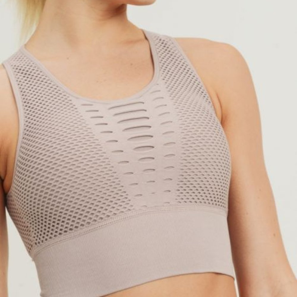 Laser Cut Seamless Sports Bra